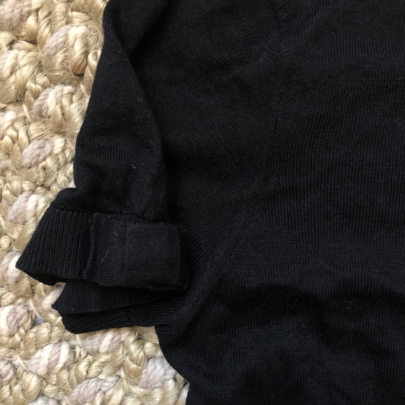 Kate Spade Black Short Sleeve Top Sweater - Picture 3 of 4